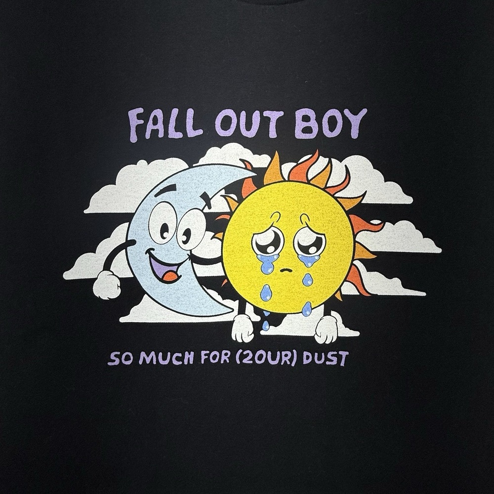 Fall Out Boy‎ So Much For 2our Dust Tour Concert T-Shirt Black T-Shirt Sz L